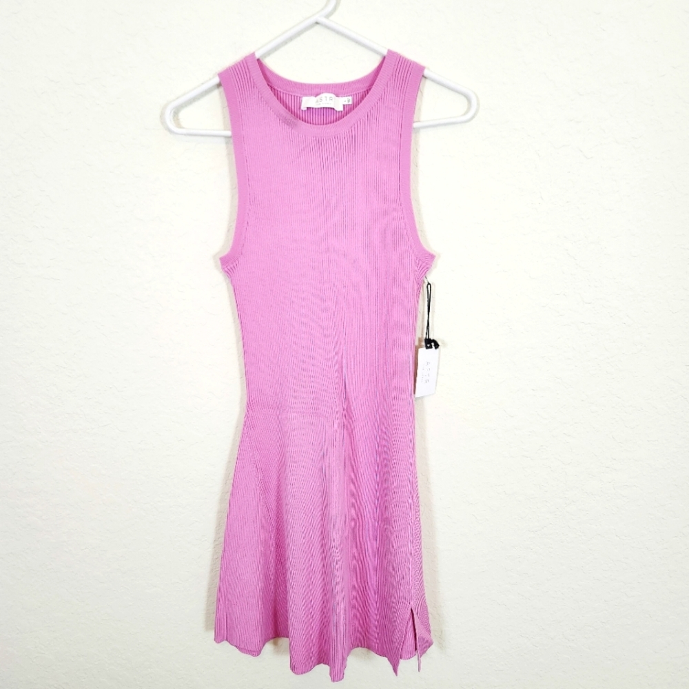 ASTR The Label | NWT Ribbed Fit & Flare Dress Lilac Large